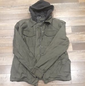 Mens Hooded Utility Jacket